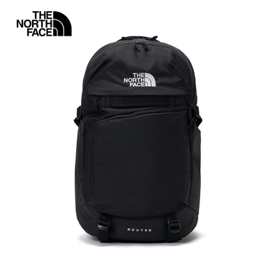 【The North Face 官方旗艦】 北面男女款黑色便捷收納休閒後背包｜52SF4HF