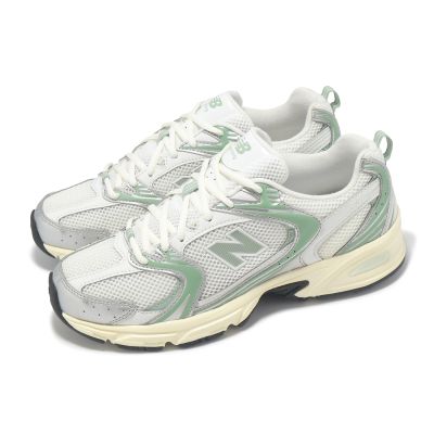 New Balance 休閒鞋 530 男鞋 女鞋 金屬銀 馬賽克綠 拼接 緩衝 復古跑鞋 NB 情侶鞋 U530SEB-D