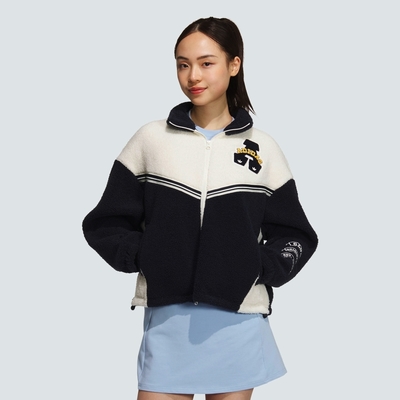 ADIDAS ORIGINALS 愛迪達 阿迪達斯 三葉草 女運動外套-米藍色 VRCT PF JKT W-JD6369