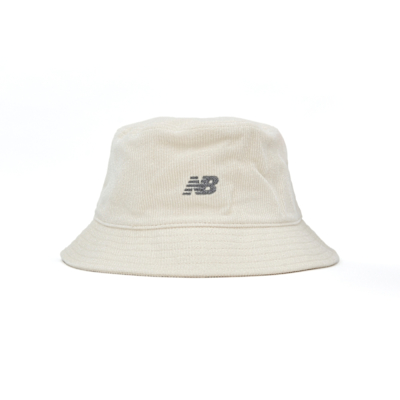 New Balance Hat  米白色 刺繡LOGO 燈芯絨 帽子 漁夫帽 LAH43006LIN