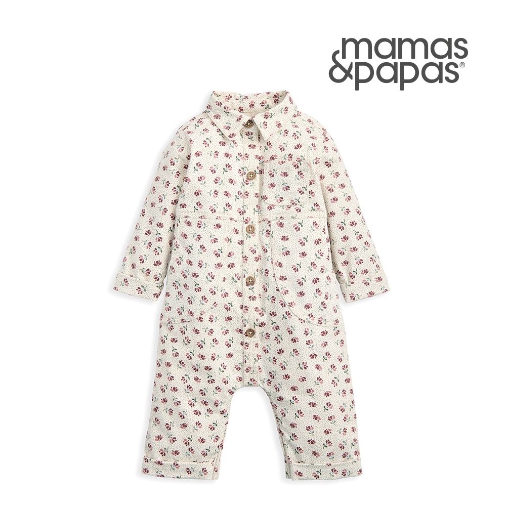 Mamas&Papas 水墨花季-長袖連身兔裝
