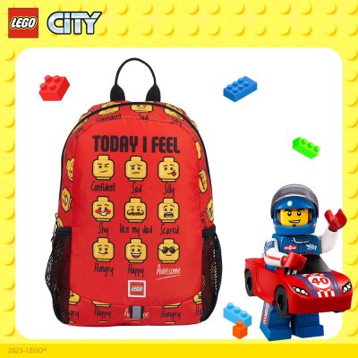 【LEGO 樂高】樂高背包-Minifigures人偶-紅 20281-2623