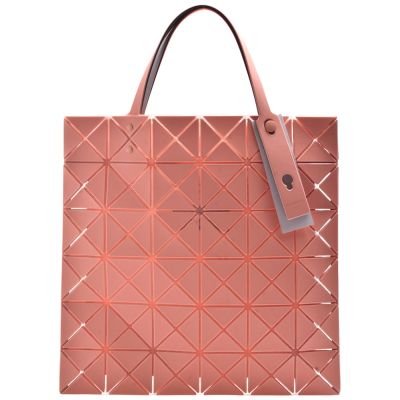 ISSEY MIYAKE 三宅一生BAOBAO雙色幾何方格6X6手提/托特包(橘色)