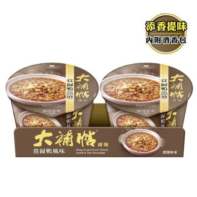 大補帖 當歸鴨風味細麵碗102gx2入/組