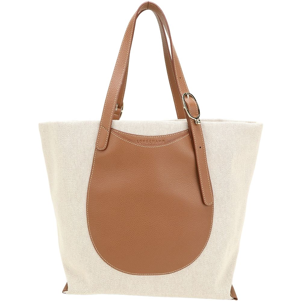 LONGCHAMP Complice XL 肩背帆布托特包(淡紅褐色)