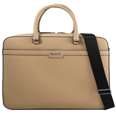 MICHAEL KORS COOPER 經典滑面皮革商務兩用包/公事包(駝色)