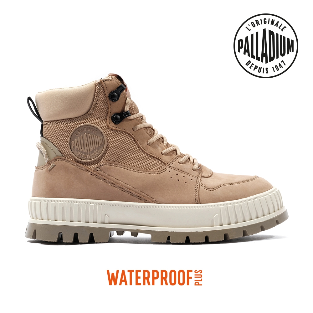 PALLADIUM PALLASHOCK WPN ZIP厚底巧克力橘標防水靴/防水鞋/休閒鞋-男鞋/女鞋-淺棕