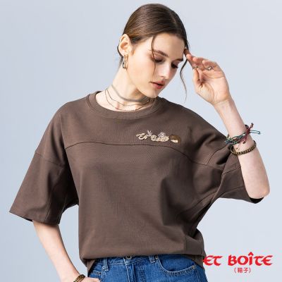 BLUE WAY ET BOiTE 箱子 – LIZ解構多剪接連袖短TEE(咖啡)