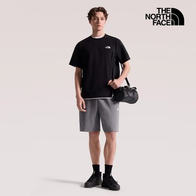 【The North Face 官方旗艦】北面男款灰色DWR防潑水寬鬆休閒短褲｜8G010UZ