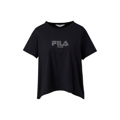 FILA 女短袖圓領T恤-黑色 5TEA-1739-BK