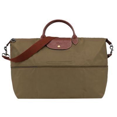 LONGCHAMP LE PLIAGE系列再生尼龍延展兩用旅行袋(橄欖綠)
