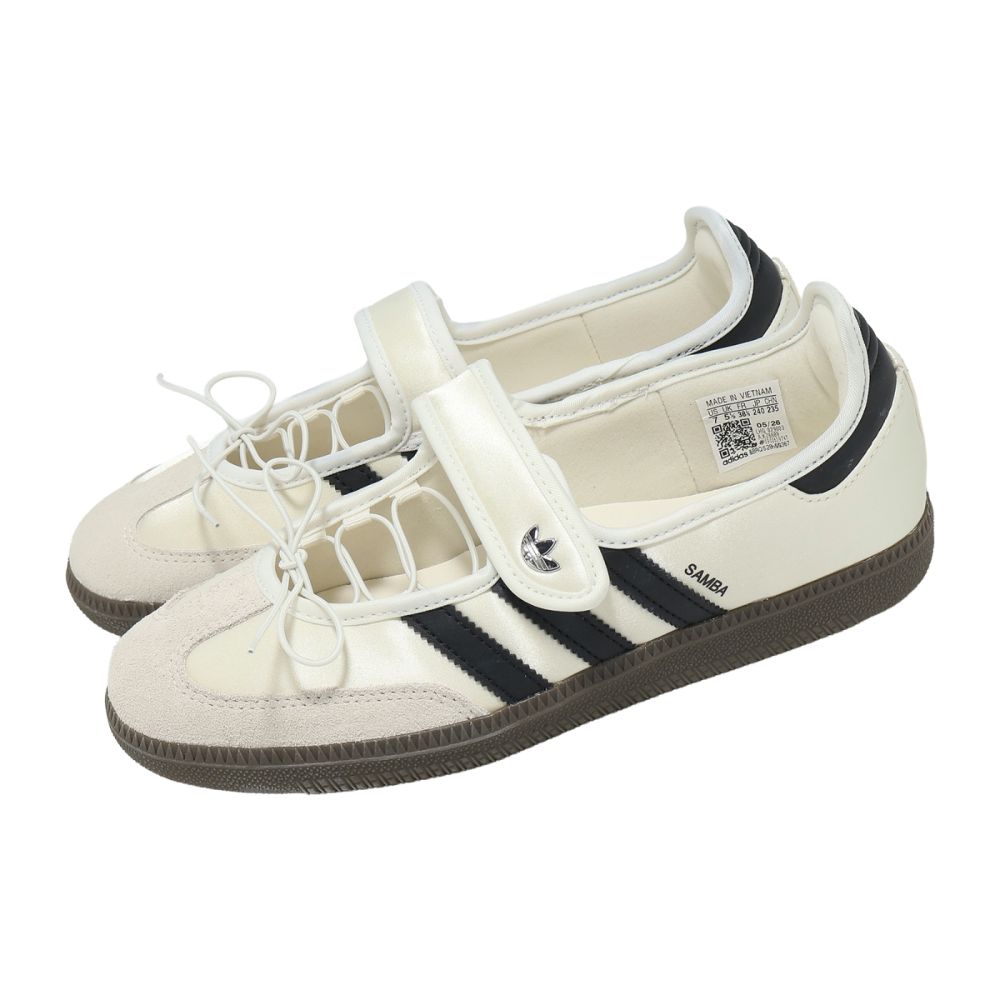 adidas 愛迪達 休閒鞋 Samba Jane W 女鞋 米白 復古 魔鬼氈 德訓鞋 瑪莉珍鞋 KZ6689
