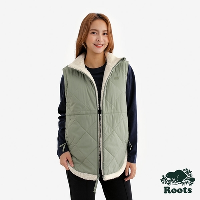 Roots女裝- 雙面穿長版背心-橄欖綠