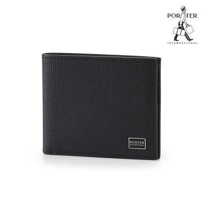 PORTER INTERNATIONAL - 沉穩風尚LOFTY真皮雙折短夾 -黑