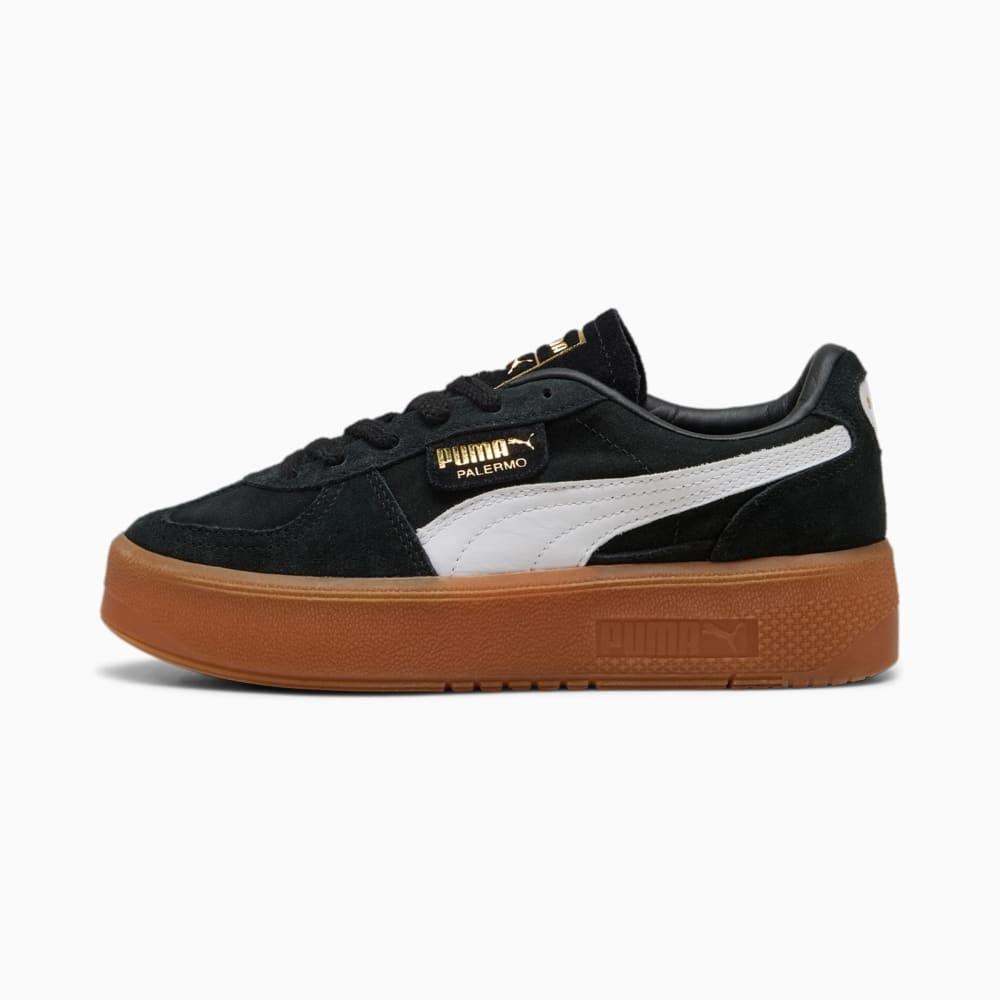 PUMA 彪馬 女休閒鞋-黑/卡其色 Palermo Elevata Wns-39934801