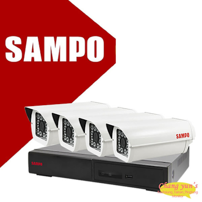 昌運 CHANG YUN 昌運監視器 SAMPO 聲寶 4路4鏡優惠組合 DR-TWEX3-4 VK-TW2C98H 2百萬畫素紅外線攝影機