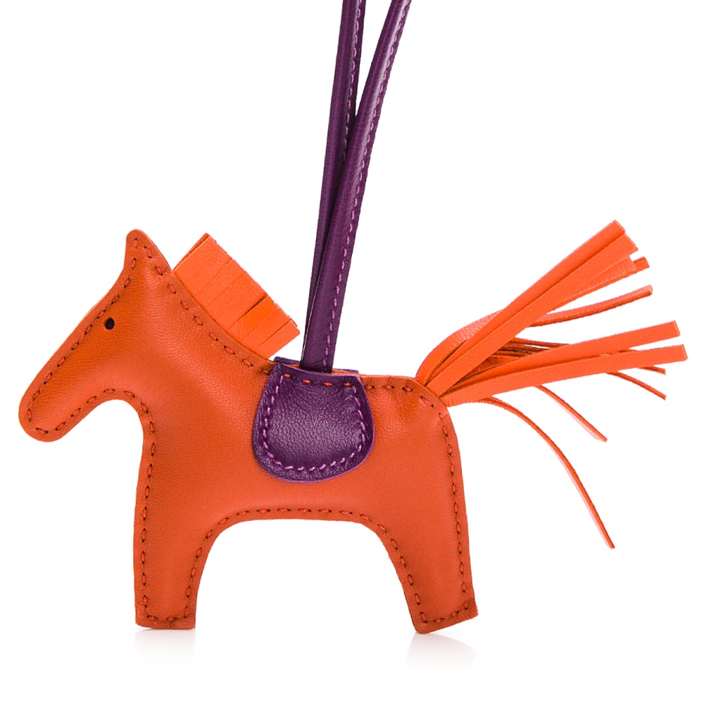 HERMES 經典小馬吊飾-磚紅色x橘色x紫色| 歐系精品包/配件| Yahoo購物中心