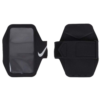 NIKE LEAN PLUS 萬用臂包-5.5吋手機 手機包 慢跑 路跑 NRN76082OS 黑銀