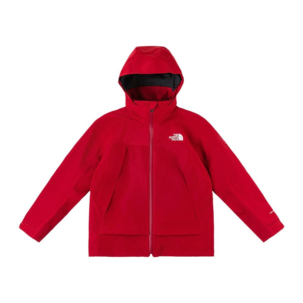 The North Face 官方旗艦】新年款-北面兒童紅色DRYVENT防水衝鋒衣