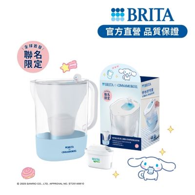 【BRITA官方】 Style永續純淨濾水壺(藍)一壺一芯+配件(大耳狗)