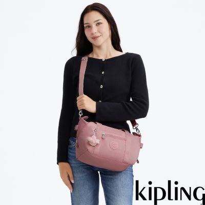 Kipling 柔霧粉手提側背包-ART MINI