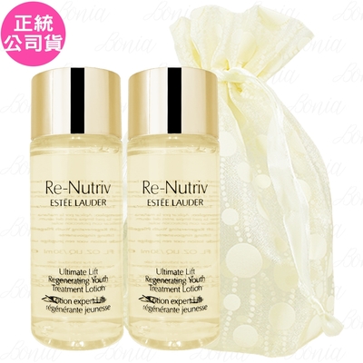 EsteeLauder雅詩蘭黛 ESTEE LAUDER 雅詩蘭黛 白金級極萃賦活花秘凝露(50ml)*2旅行袋組(公司貨)