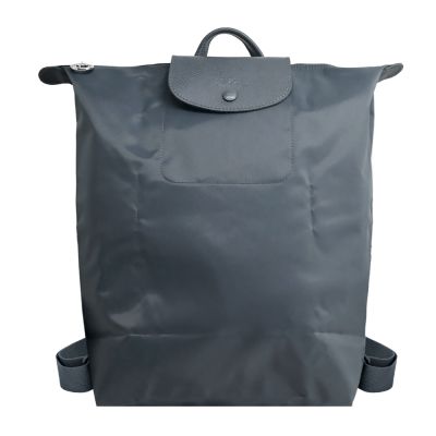 LONGCHAMP LE PLIAGE ONE系列尼龍單色摺疊後背包(中/煙灰)