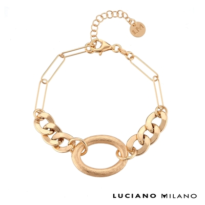 LUCIANO MILANO 光芒純銀手鍊(金色)