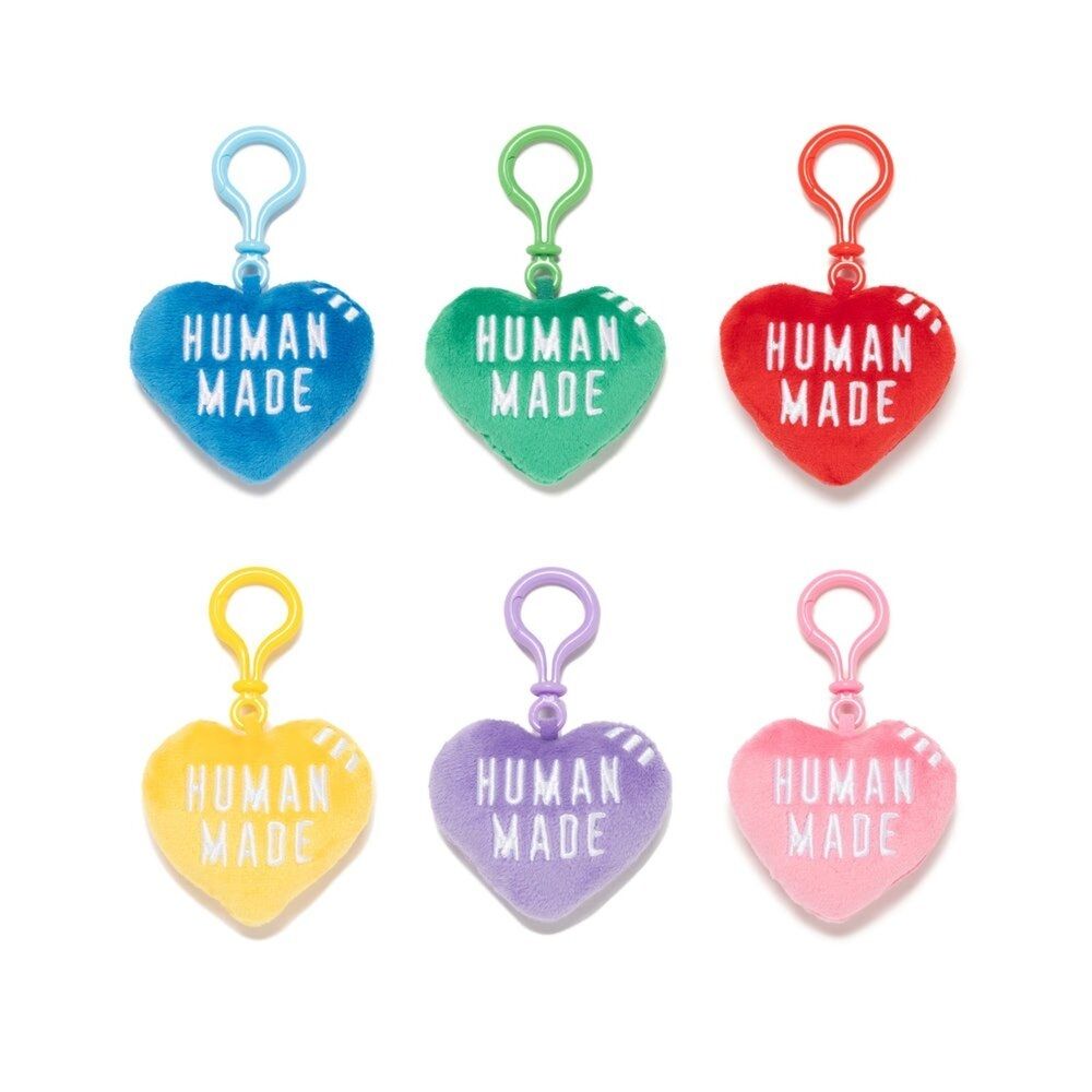 Human Made 絨毛愛心鑰匙圈 藍/綠/粉/紫/紅/黃 HM30GD130