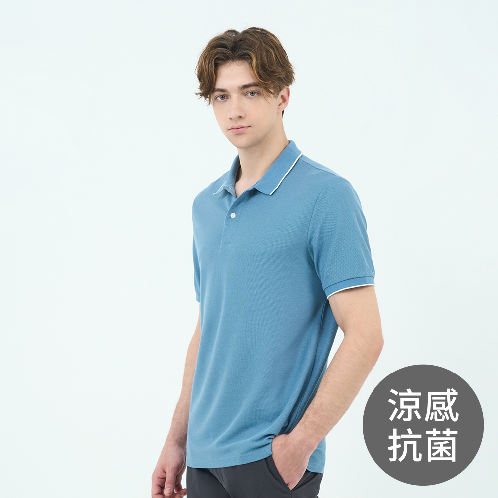 GIORDANO-Beau Monde 男裝涼感抗菌POLO衫【多色任選】 (62 冠冕藍)