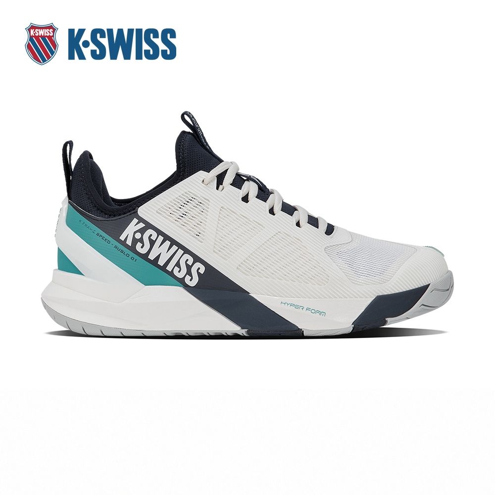 K-SWISS 上網型高階網球鞋 RUBLEV聯名款 K-FRAME SPEED RUBLO 網球 匹克球 女鞋 09483-162-M (男-白灰藍)