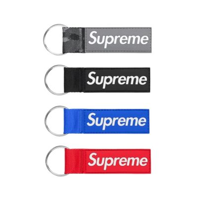 Supreme Webbing Keychain 織帶鑰匙圈 雪地迷彩/黑/藍/紅 SS26A135