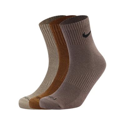 Nike 休閒襪 Everyday Plus 棕 咖啡 長襪 中筒 襪子 三雙入 SX6893-911