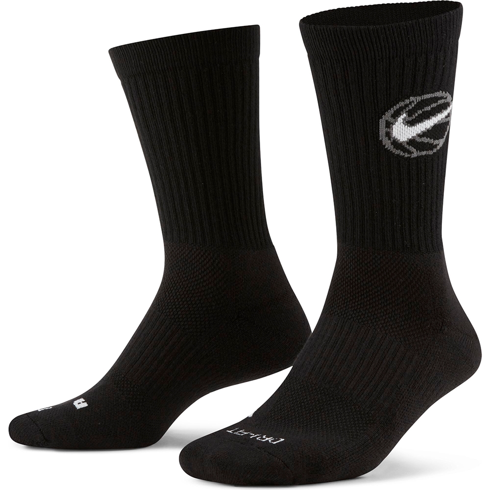 NIKE 襪子 中筒襪 運動襪 籃球襪 9雙組 U NK CREW EVERYDAY BBALL 黑 DA2123-010 (3044)