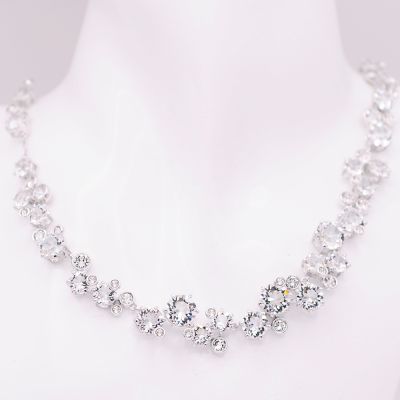 SWAROVSKI 施華洛世奇 Constella 項鏈+耳環+手鍊 套組 鍍白金色