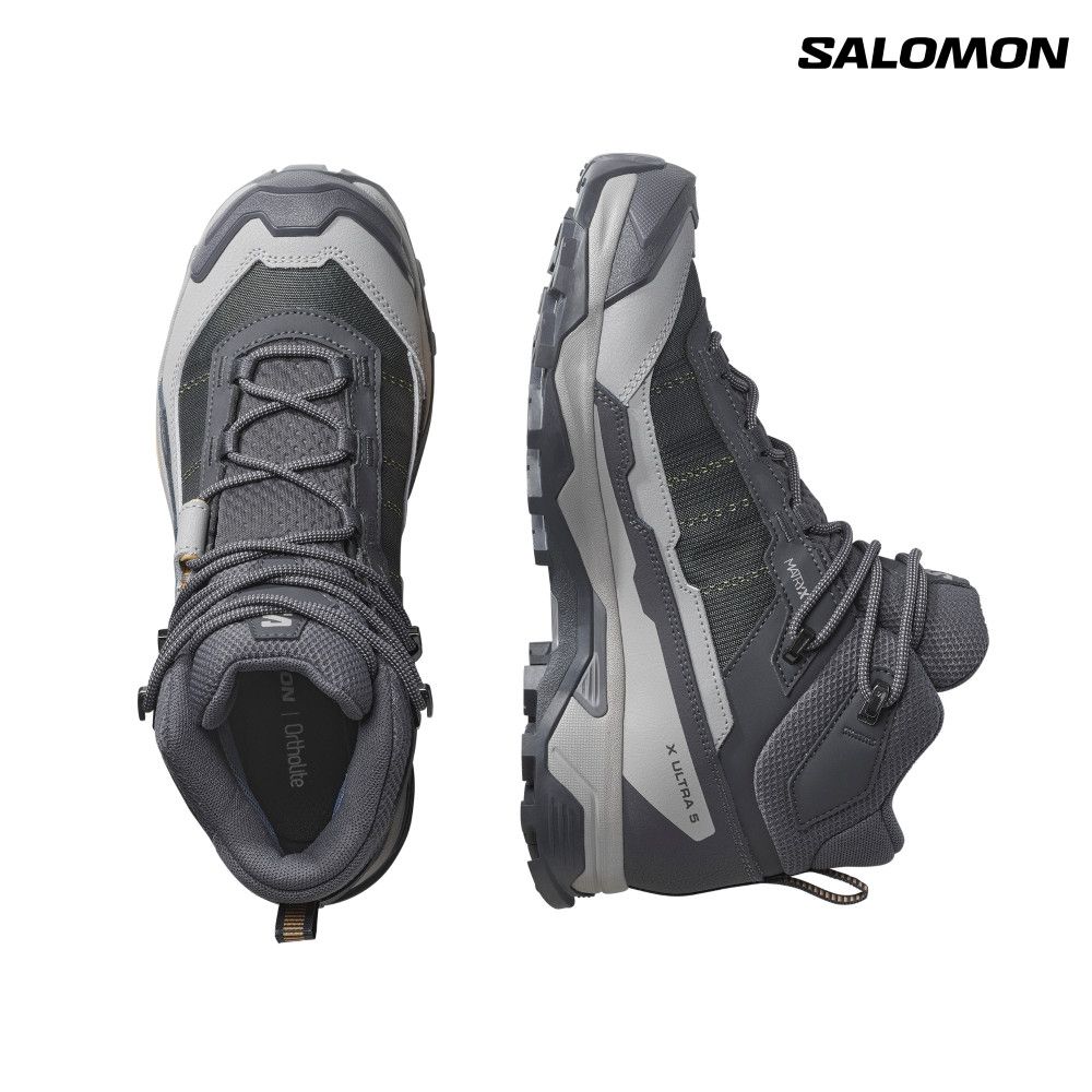Salomon索羅門】X ULTRA 5 MID GORE-TEX 女款中筒登山鞋鐵灰| 野跑鞋