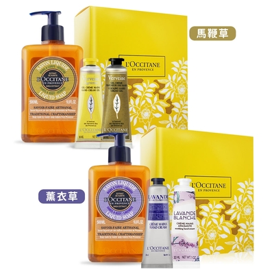 L'OCCITANE歐舒丹 L OCCITANE 歐舒丹 乳油木手部清潔護手組[潔手沐浴液式皂+護手霜]-兩款可選