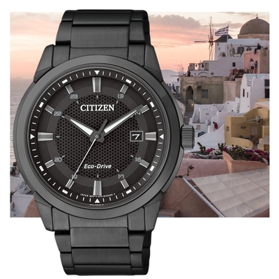 CITIZEN星辰 光動能經典黑鋼腕錶 40mm/BM7145-51E