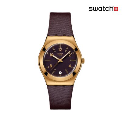 Swatch HEART OF BURGUNDY 金屬手錶/女錶/瑞士製造 YLG413 (33mm)
