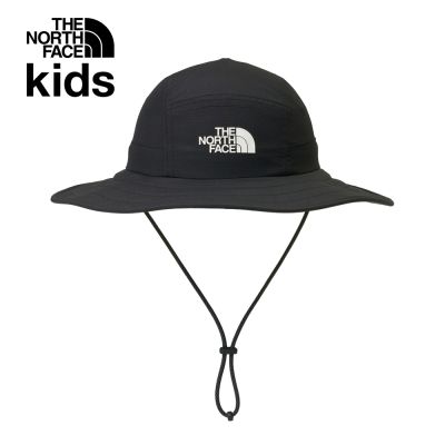 【The North Face 官方旗艦】北面兒童黑色DWR防潑水透氣漁夫帽｜8EPTJZN