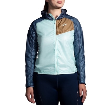 BROOKS 女 All Altitude 防風防水外套 冰藍/多彩(221520495)