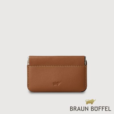 【BRAUN BUFFEL 德國小金牛】台灣總代理 裡安 彈片零錢包-麥色/BF712-125-BRA