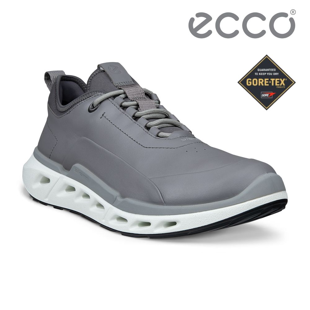 ECCO Biom 720 M 健步簡約皮革戶外防水運動鞋 男鞋 鐵灰色/磁石灰