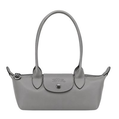 LONGCHAMP LE PLIAGE XTRA系列牛皮法棍肩背包(中/斑鳩灰)