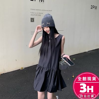 蓬蓬裙擺 圓領洋裝