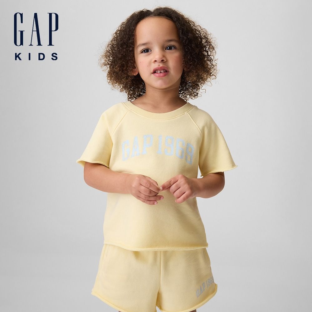 【GAP】babyGap 法式毛圈布短袖運動衫-玉米黃(898694) (玉米黃)
