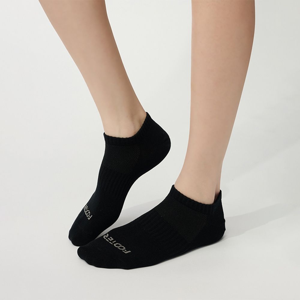 【FOOTER除臭襪】3入組-微分子氣墊單色船型薄襪 (T71) (L (24-27CM))