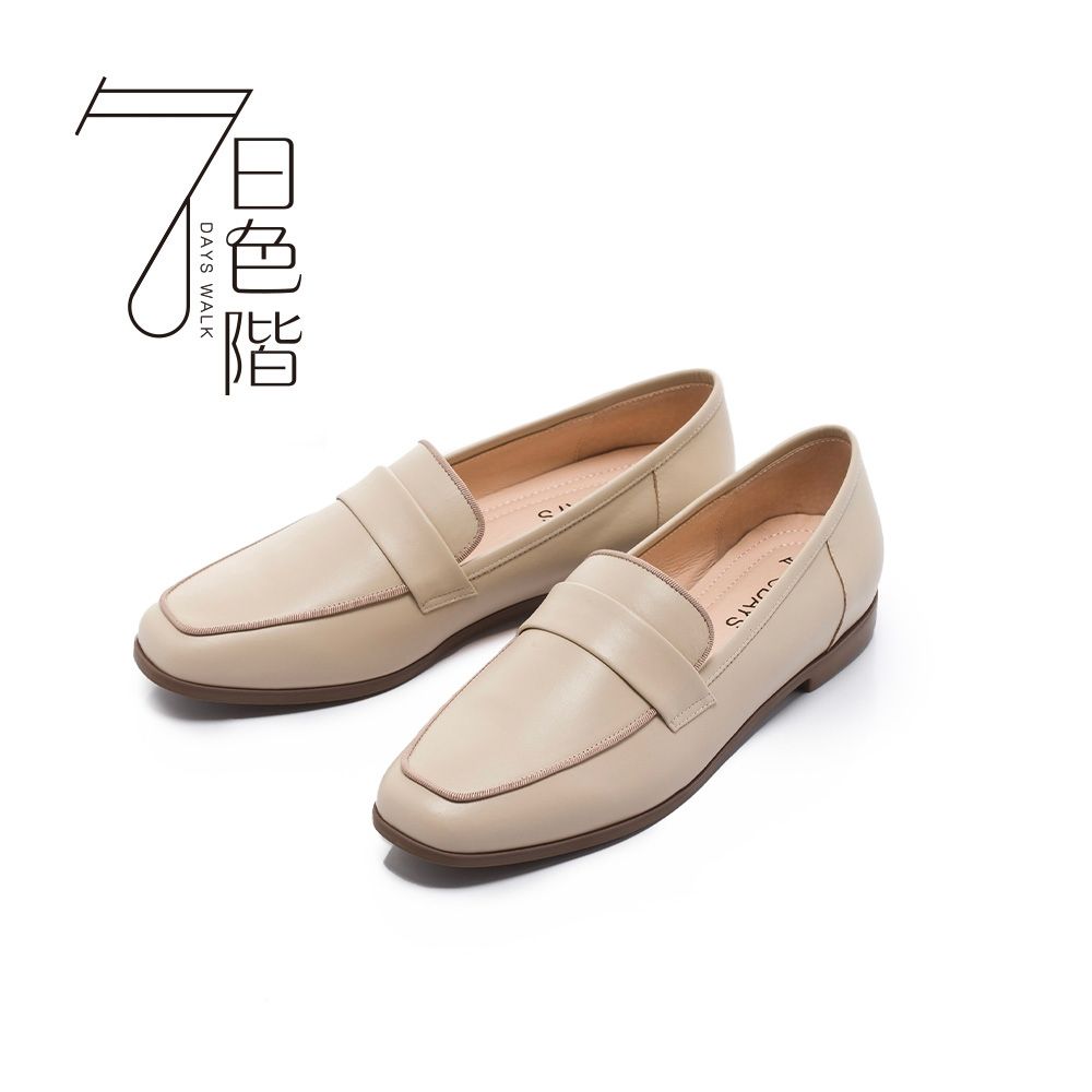 FAIR LADY 經典好評上班鞋．七日色階7Days｜真皮高跟、中跟、低跟樂福鞋 多款 均一價 (A款-典雅杏)