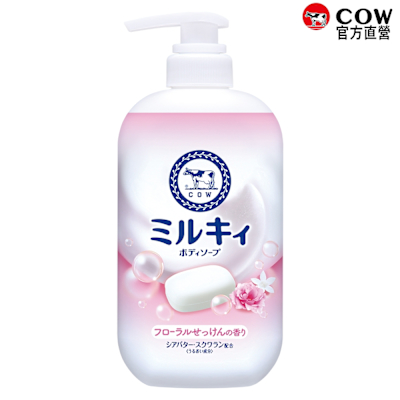 (任選)日本牛乳石鹼 牛乳精華 玫瑰花香沐浴乳500ml