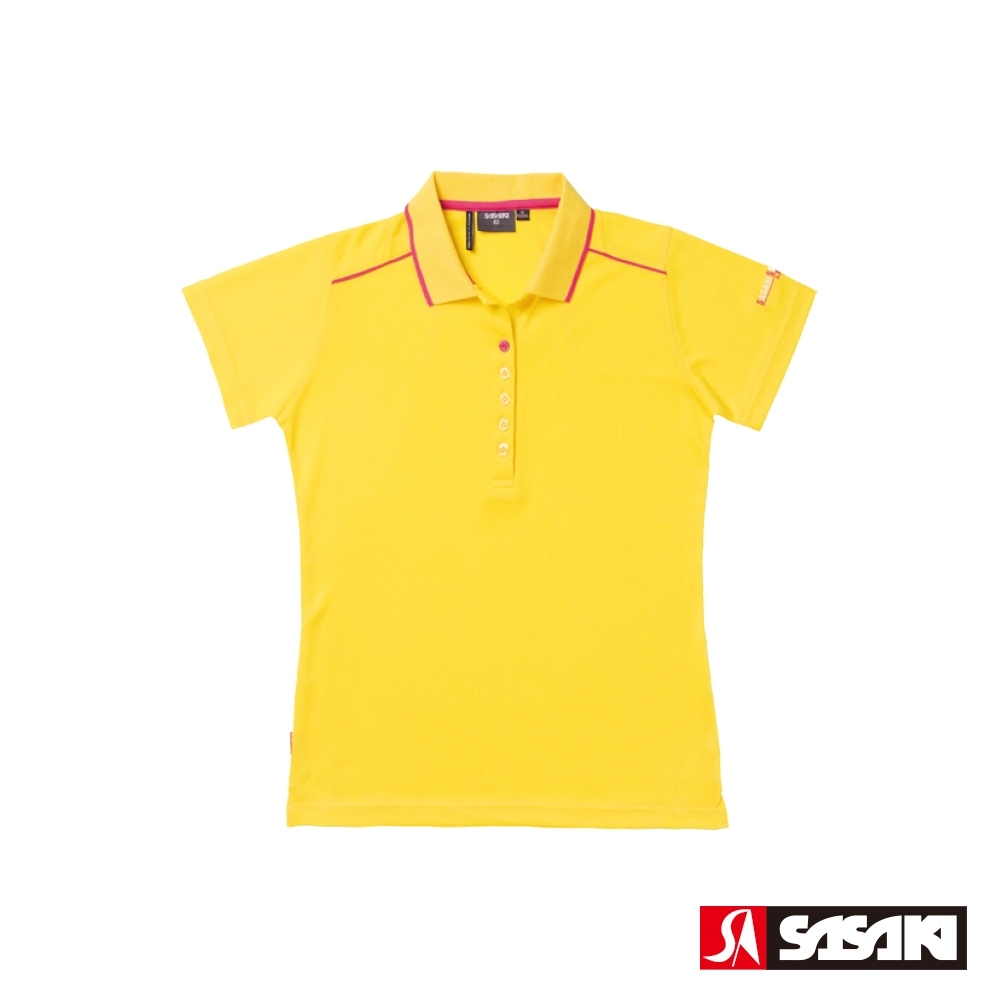 SASAKI 吸濕排汗休閒POLO短袖上衣 女 五色任選 (亮黃/中桃紅)